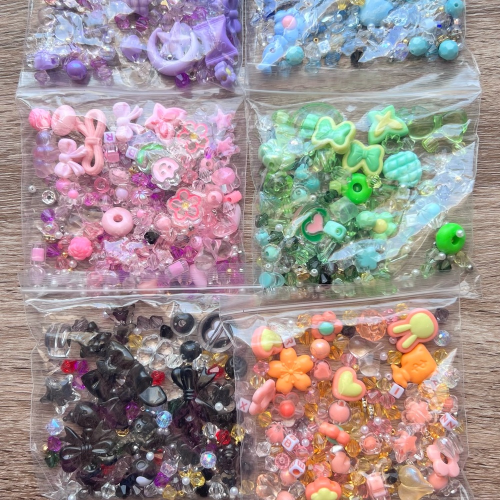 Colorful Plastic Bead Assortment